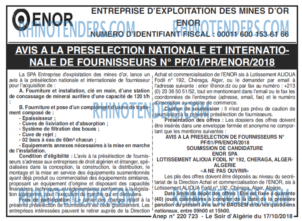 LE SOIR D'ALGERIE