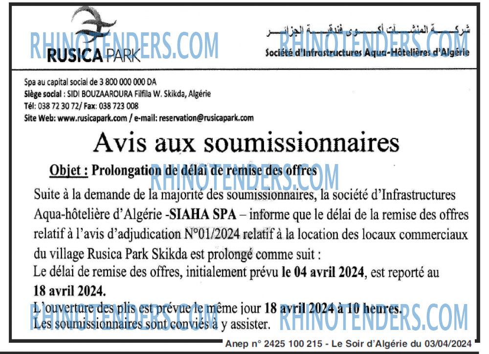 LE SOIR D'ALGERIE