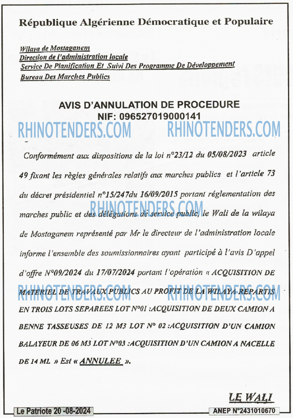 LE PATRIOTE