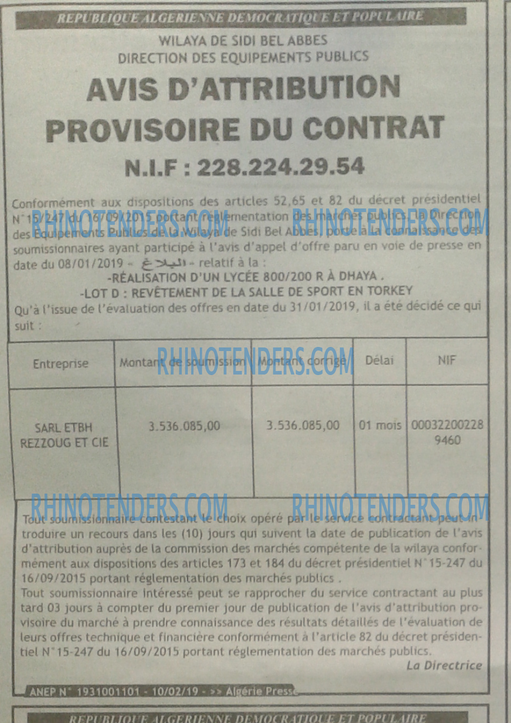 ALGERIE PRESSE