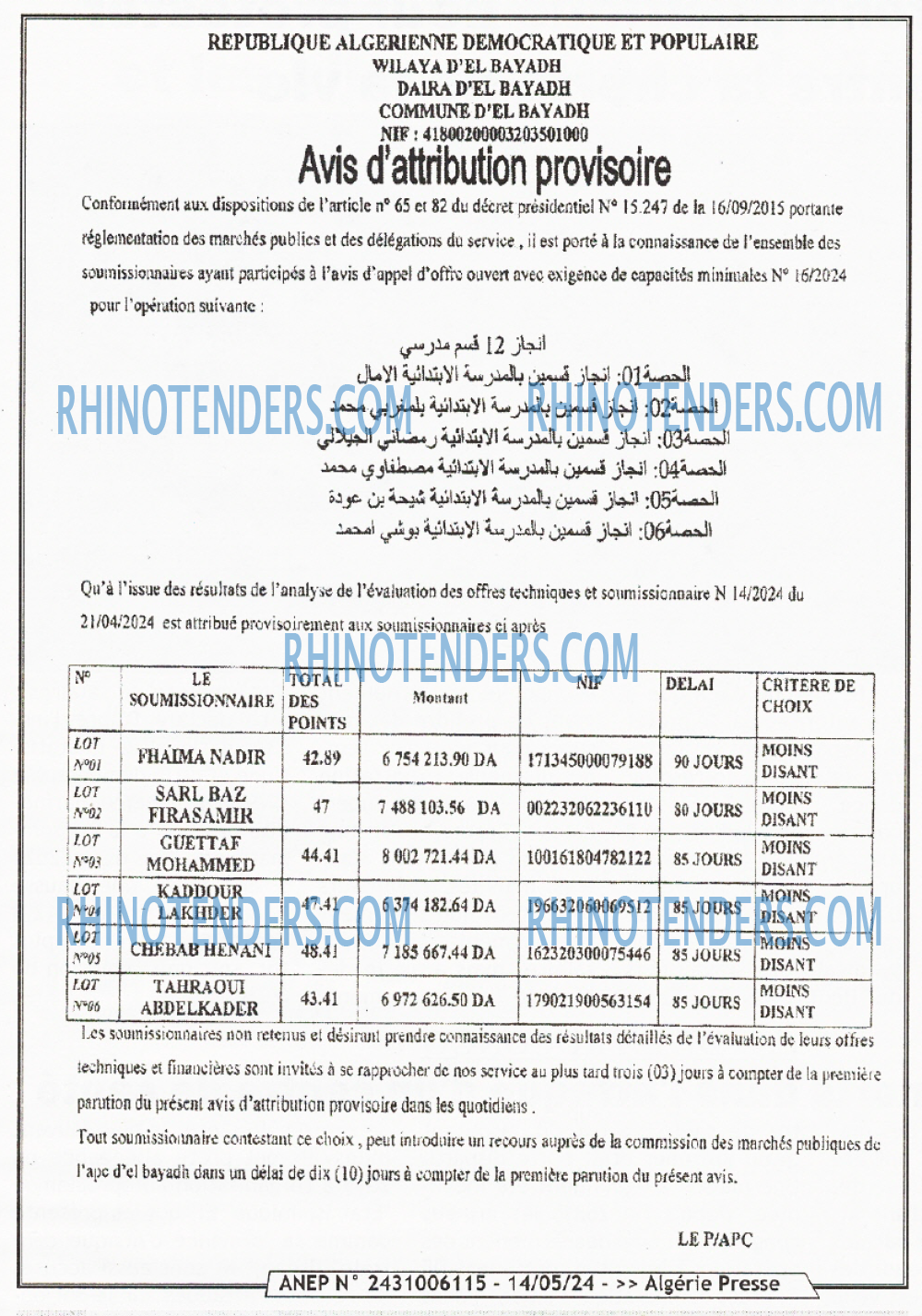 ALGERIE PRESSE