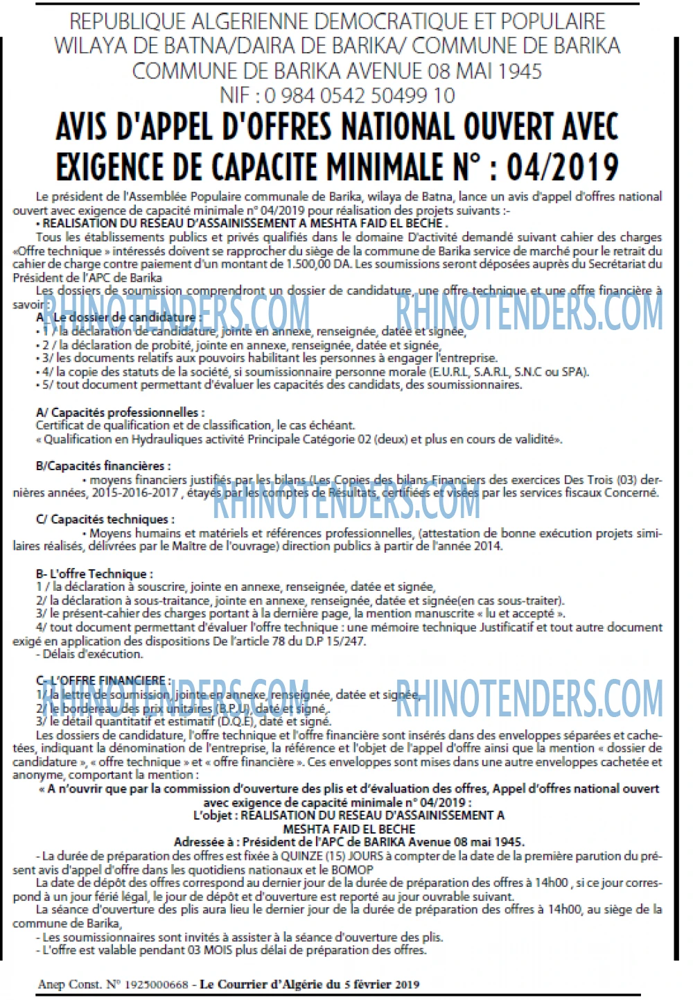 Le Courrier d'Algerie