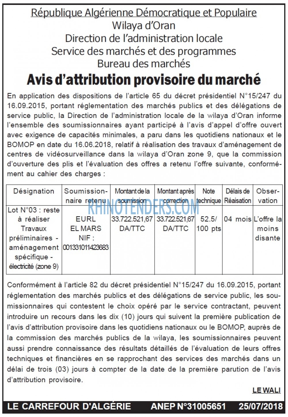 Le Carrefour d'Algérie