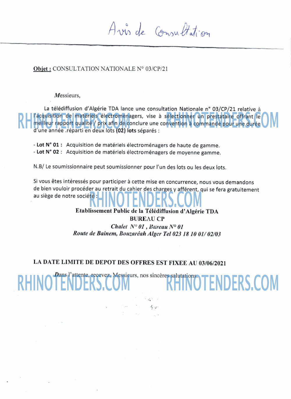 Rhinotenders