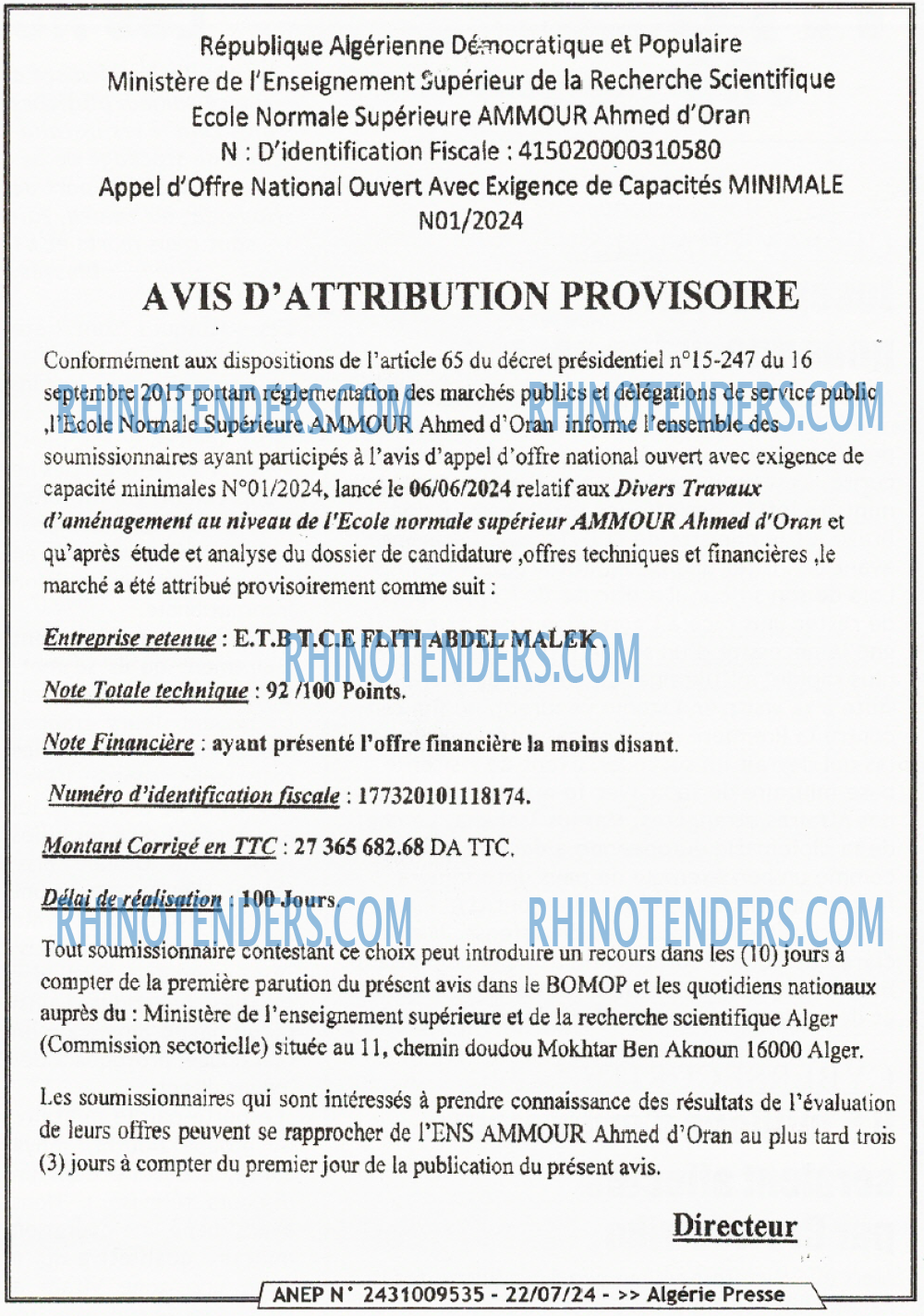 ALGERIE PRESSE