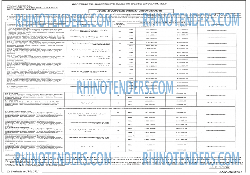 Rhinotenders