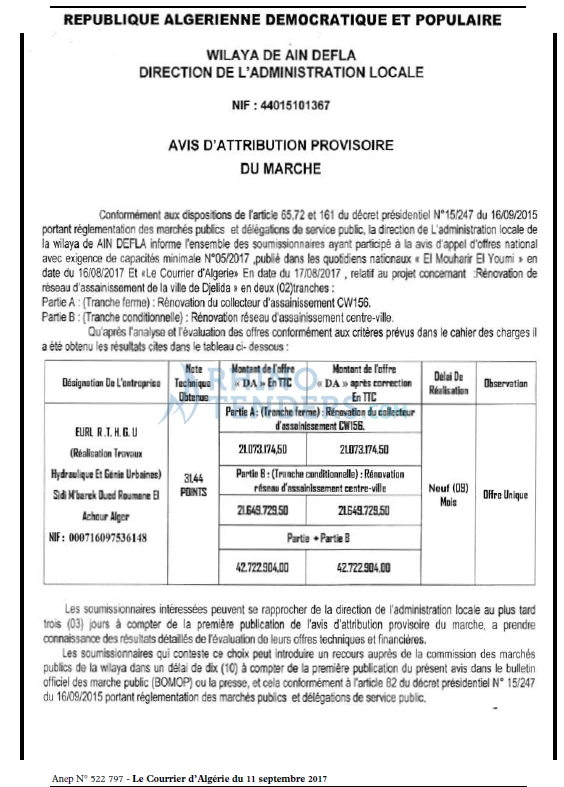 Le Courrier d'Algerie