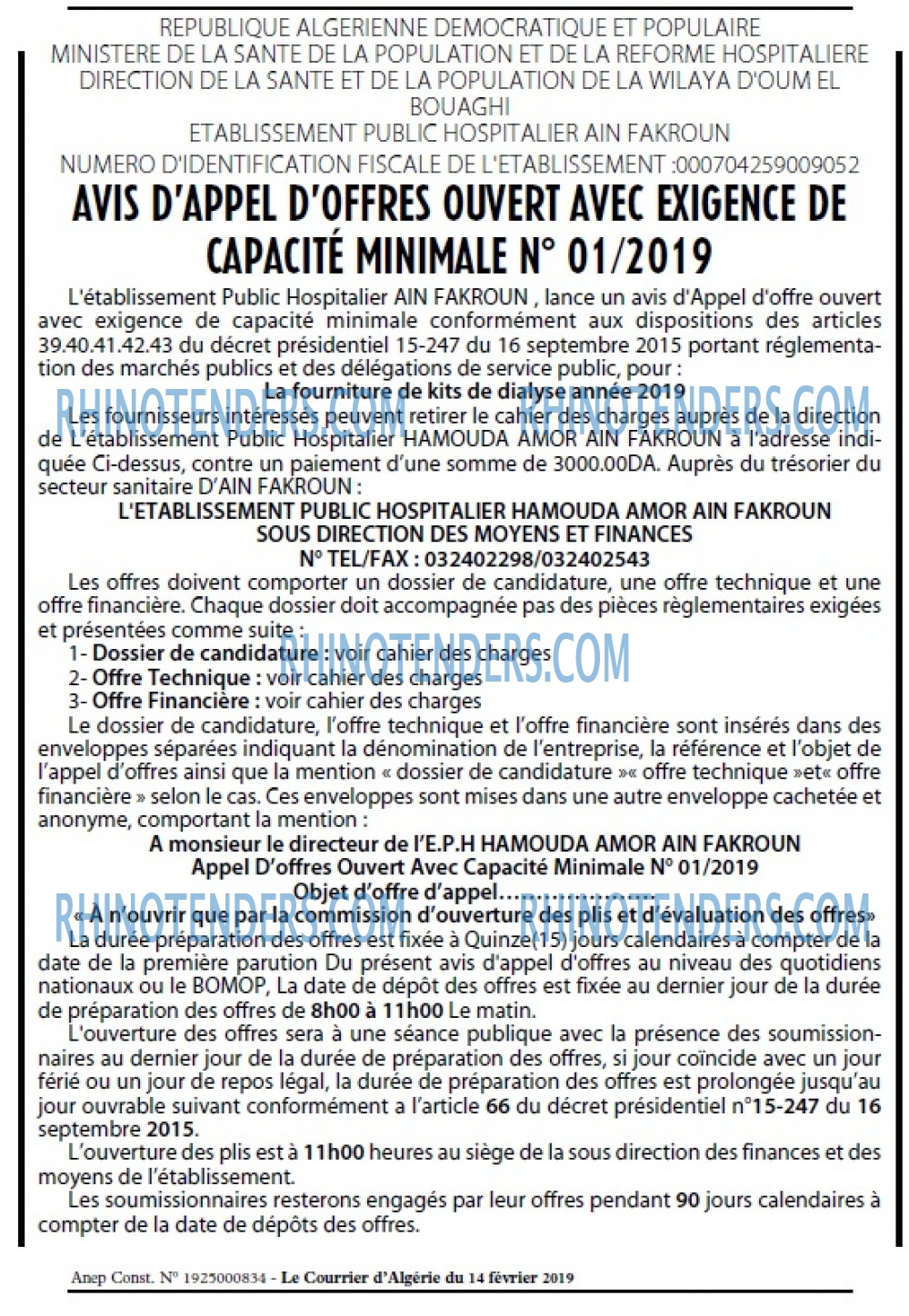 Le Courrier d'Algerie