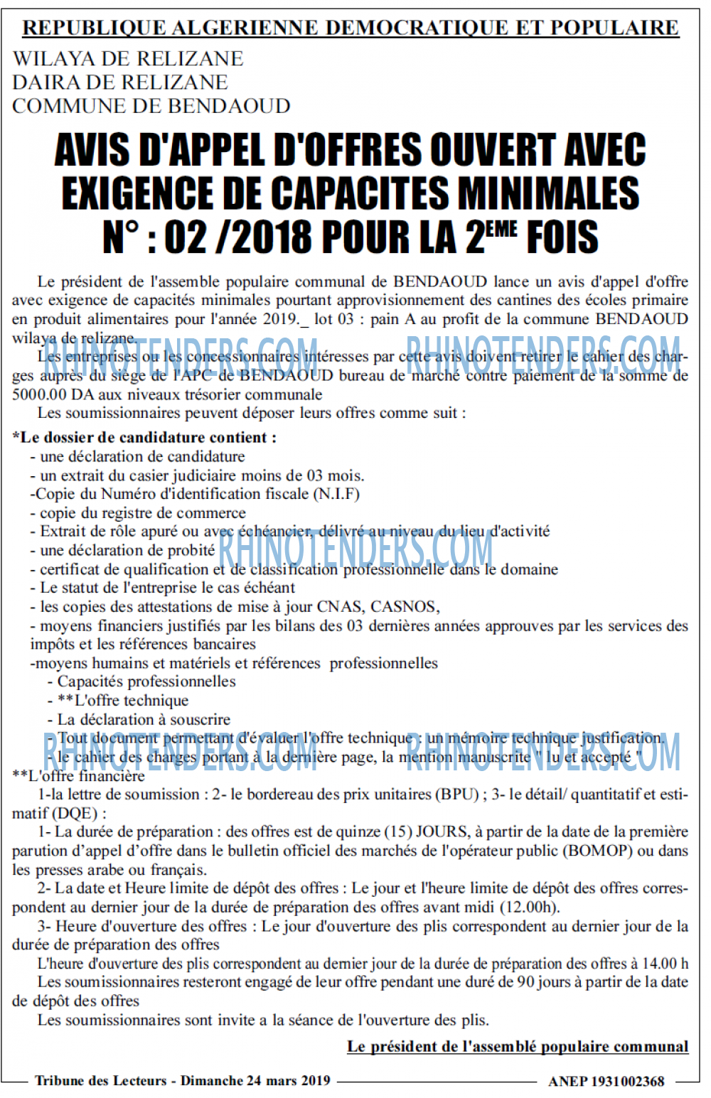 TRIBUNE DES LECTEURS