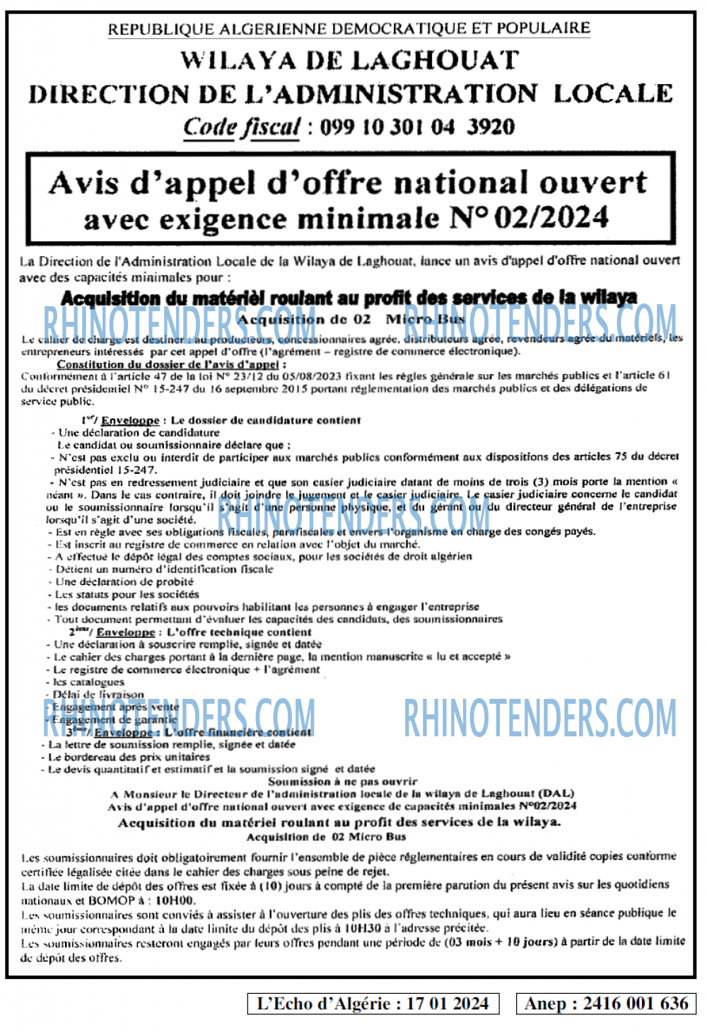 L'ECHO D'ALGERIE