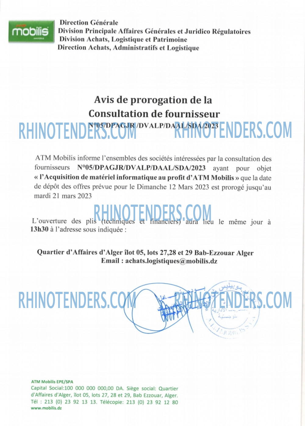 Rhinotenders