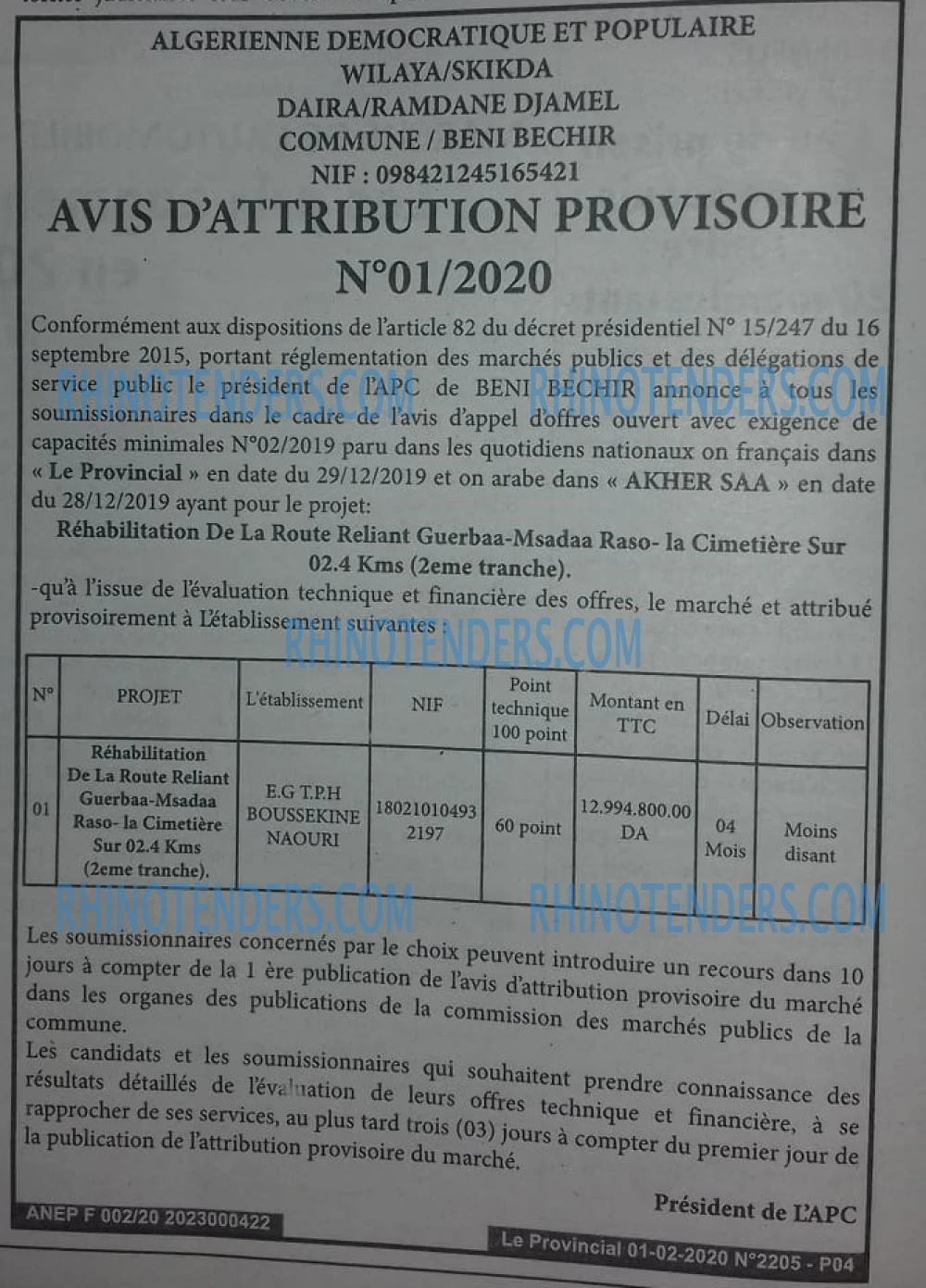 LE PROVINCIAL