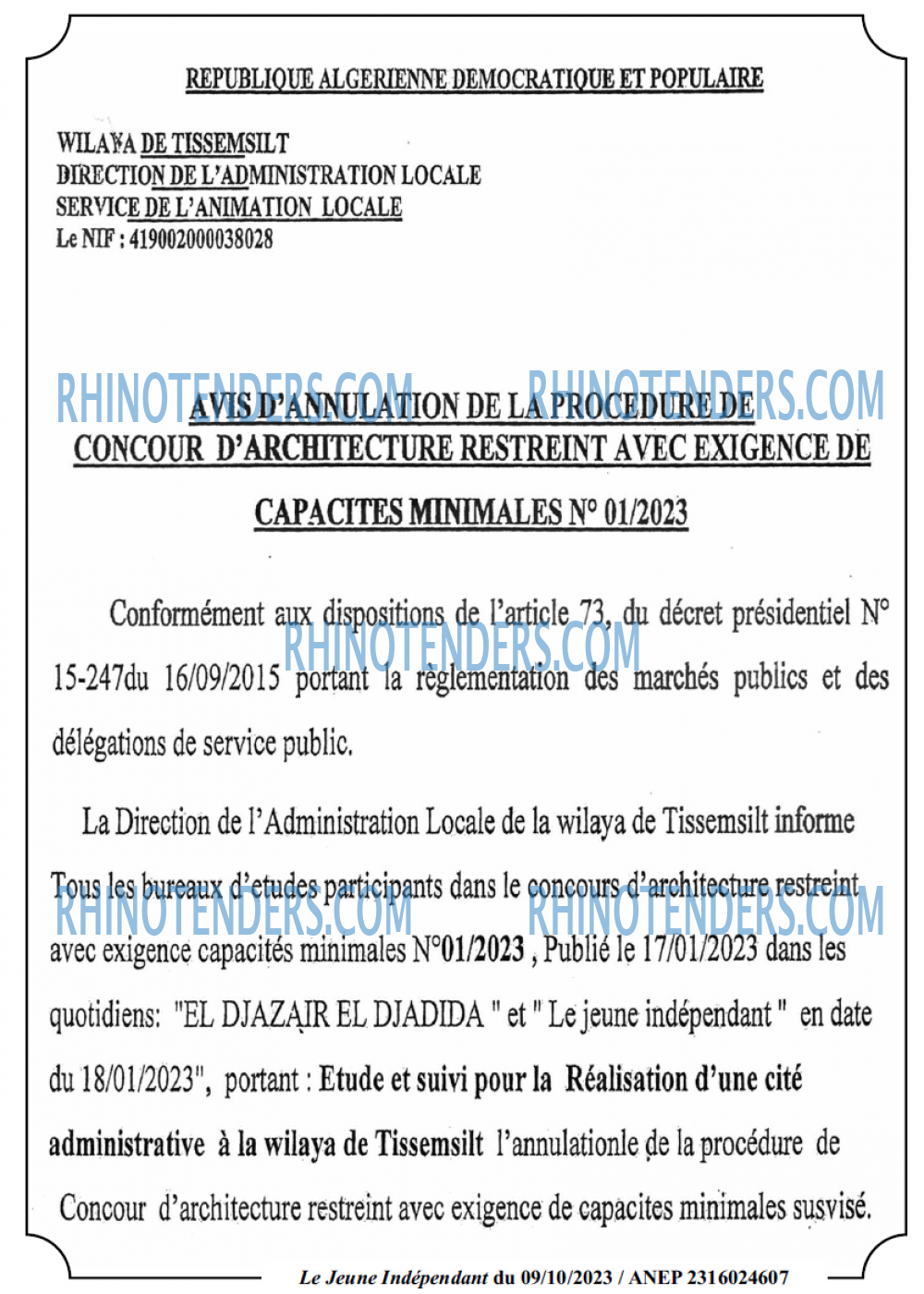 Le jeune indépendant