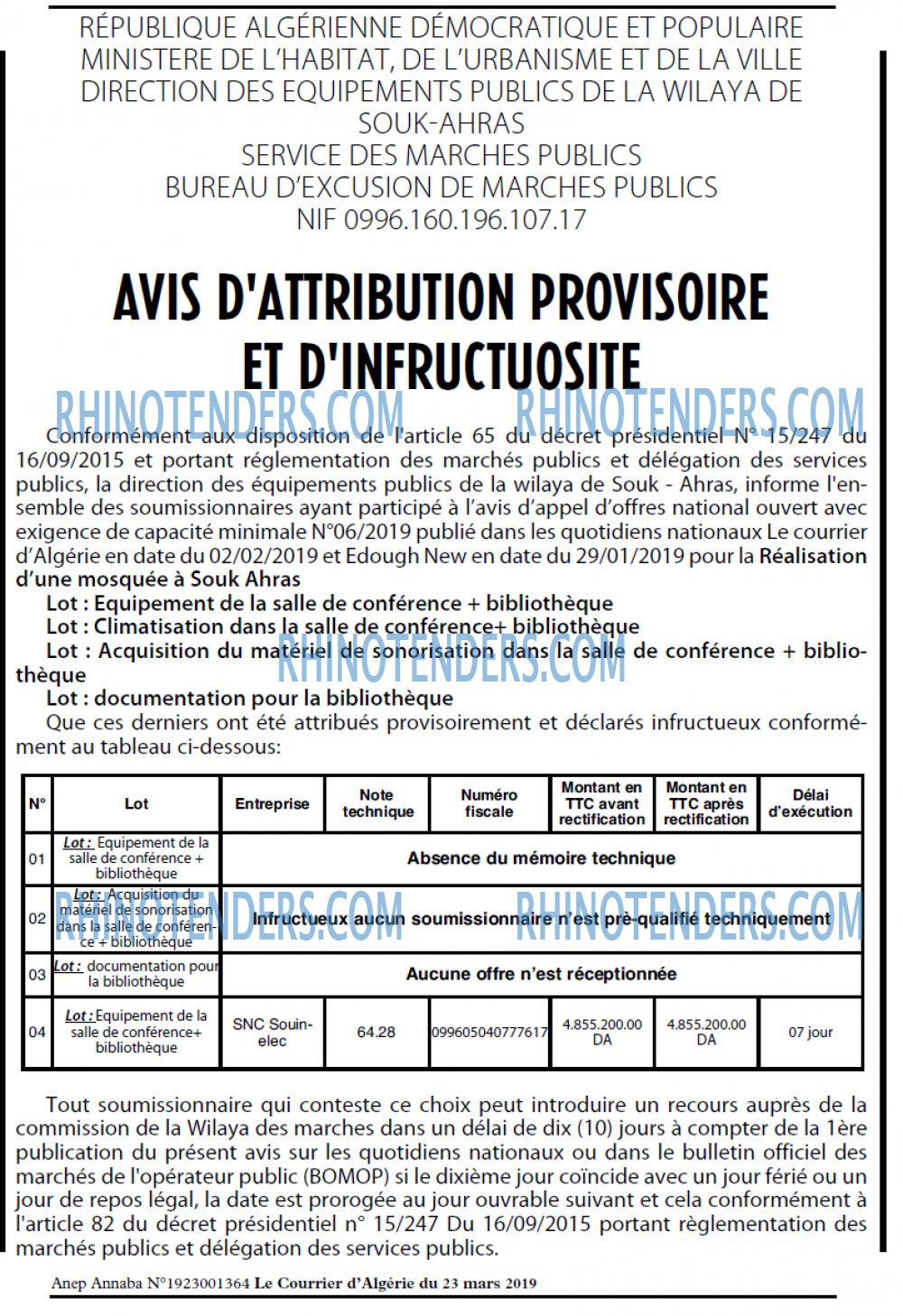 Le Courrier d'Algerie