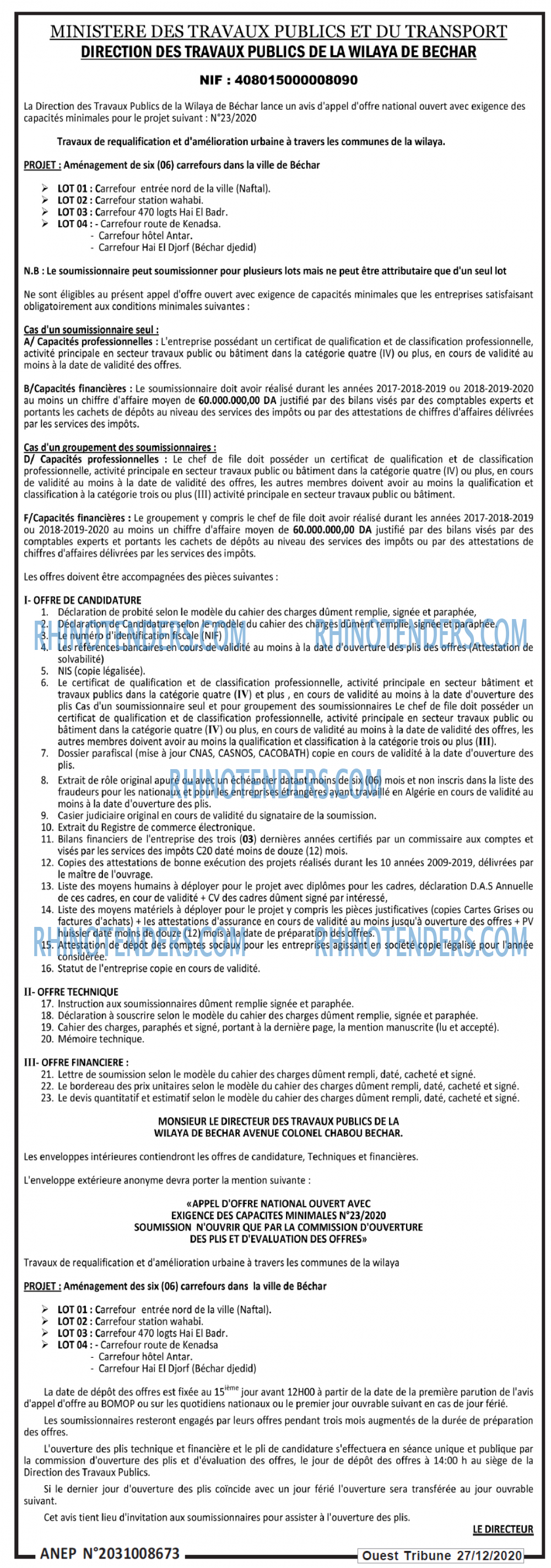 ouest TRIBUNE