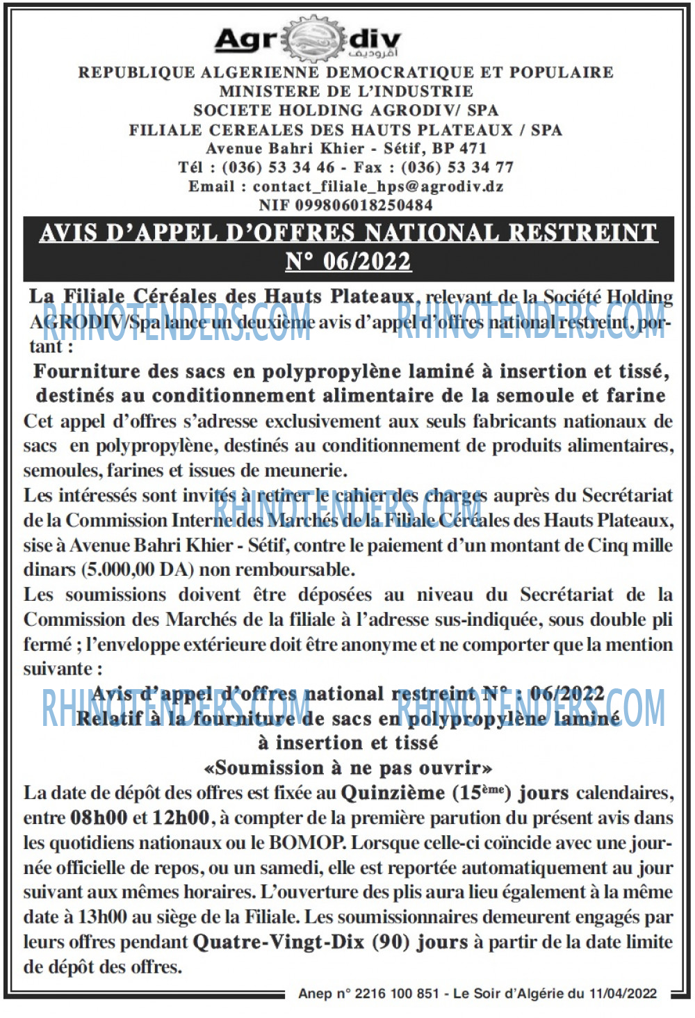 LE SOIR D'ALGERIE