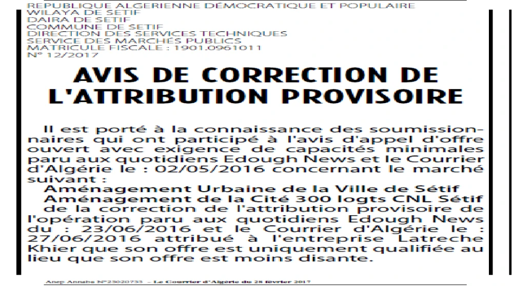 Le Courrier d'Algerie