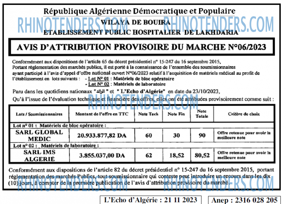 L'ECHO D'ALGERIE
