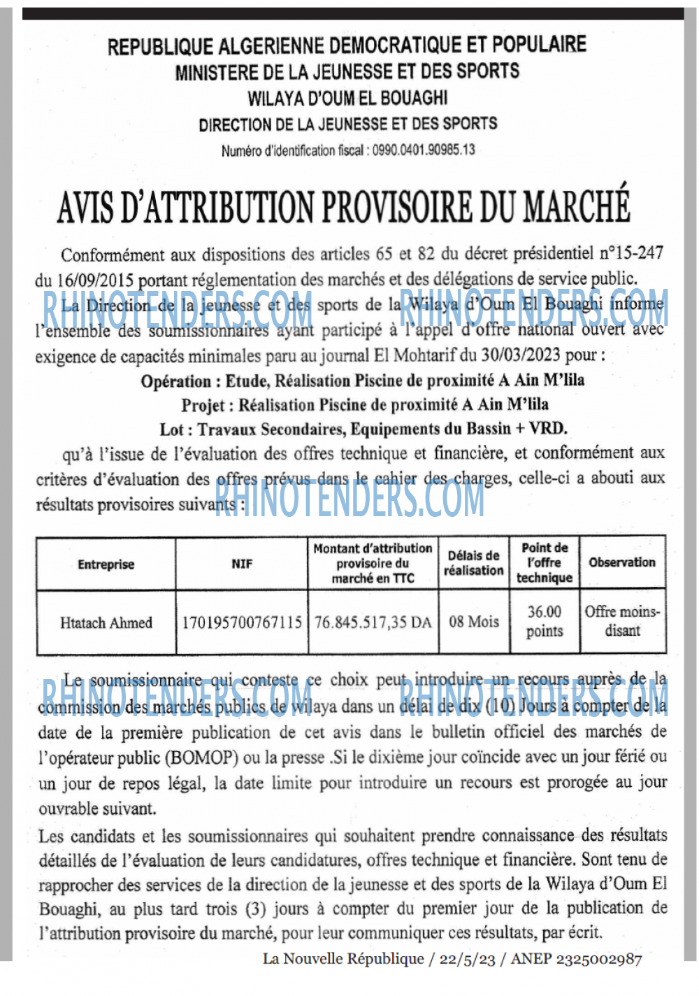 NOUVELLE REPUBLIQUE