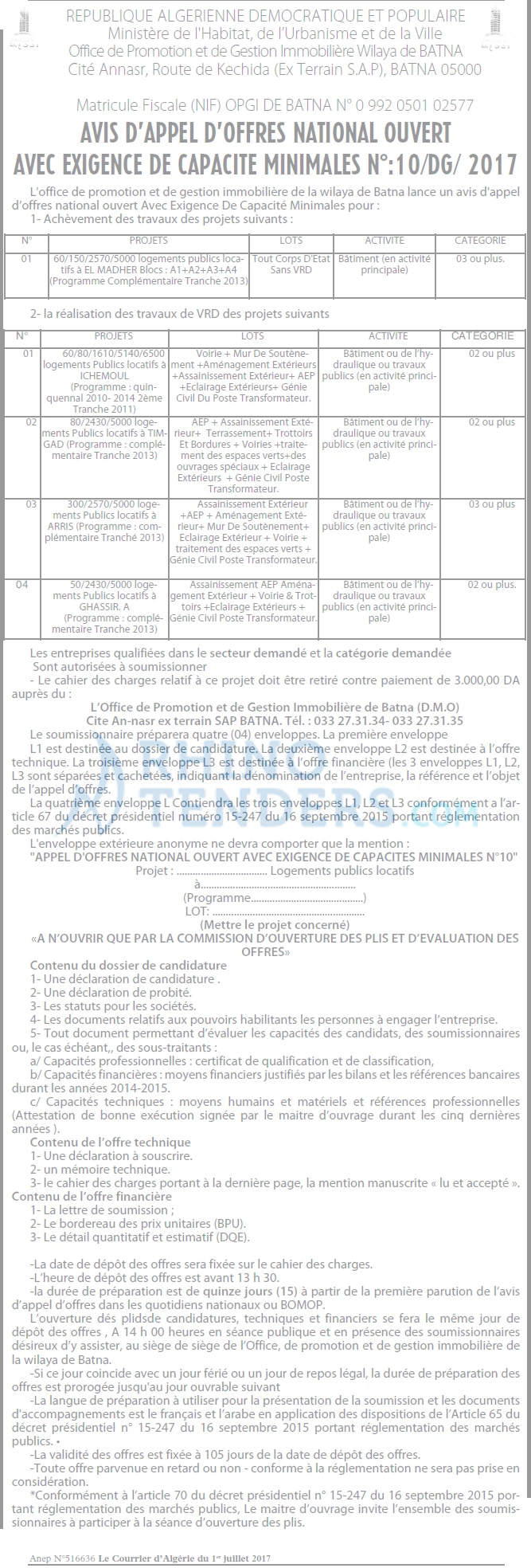 Le Courrier d'Algerie