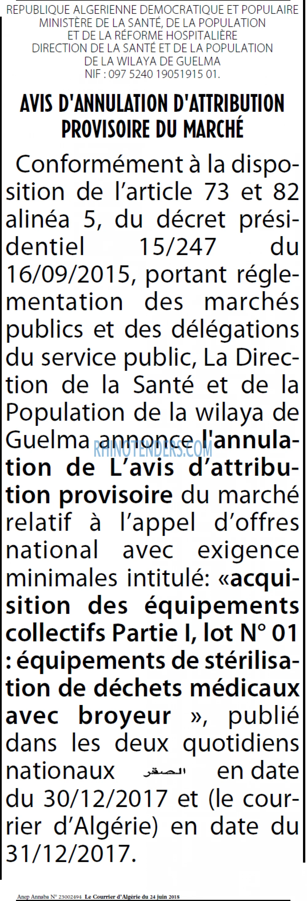 Le Courrier d'Algerie