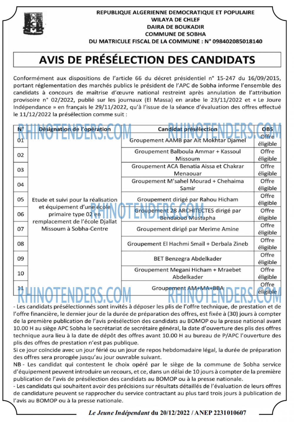 Jeune Independant