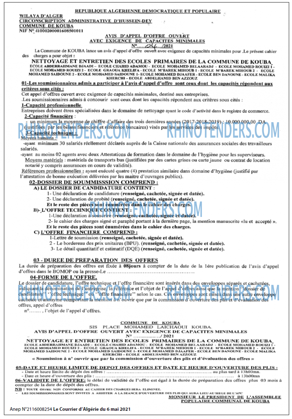 Le Courrier d'Algerie