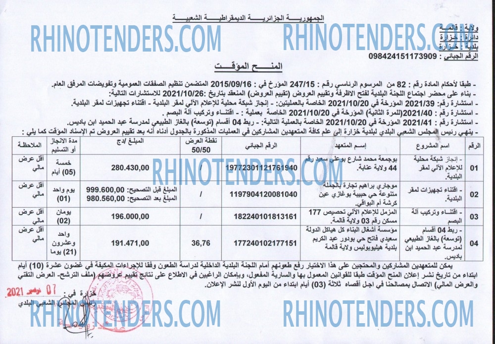 Rhinotenders