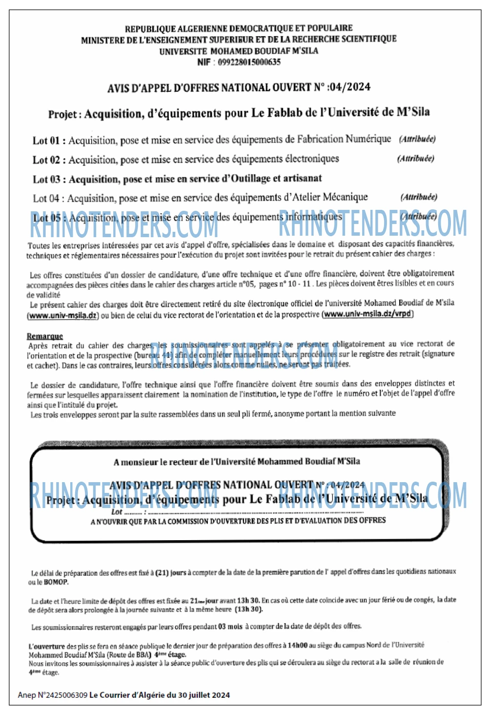 Le Courrier d'Algerie
