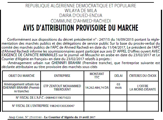 Le Courrier d'Algerie