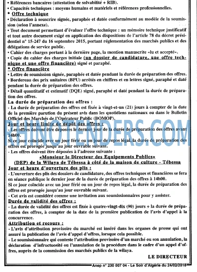 LE SOIR D'ALGERIE