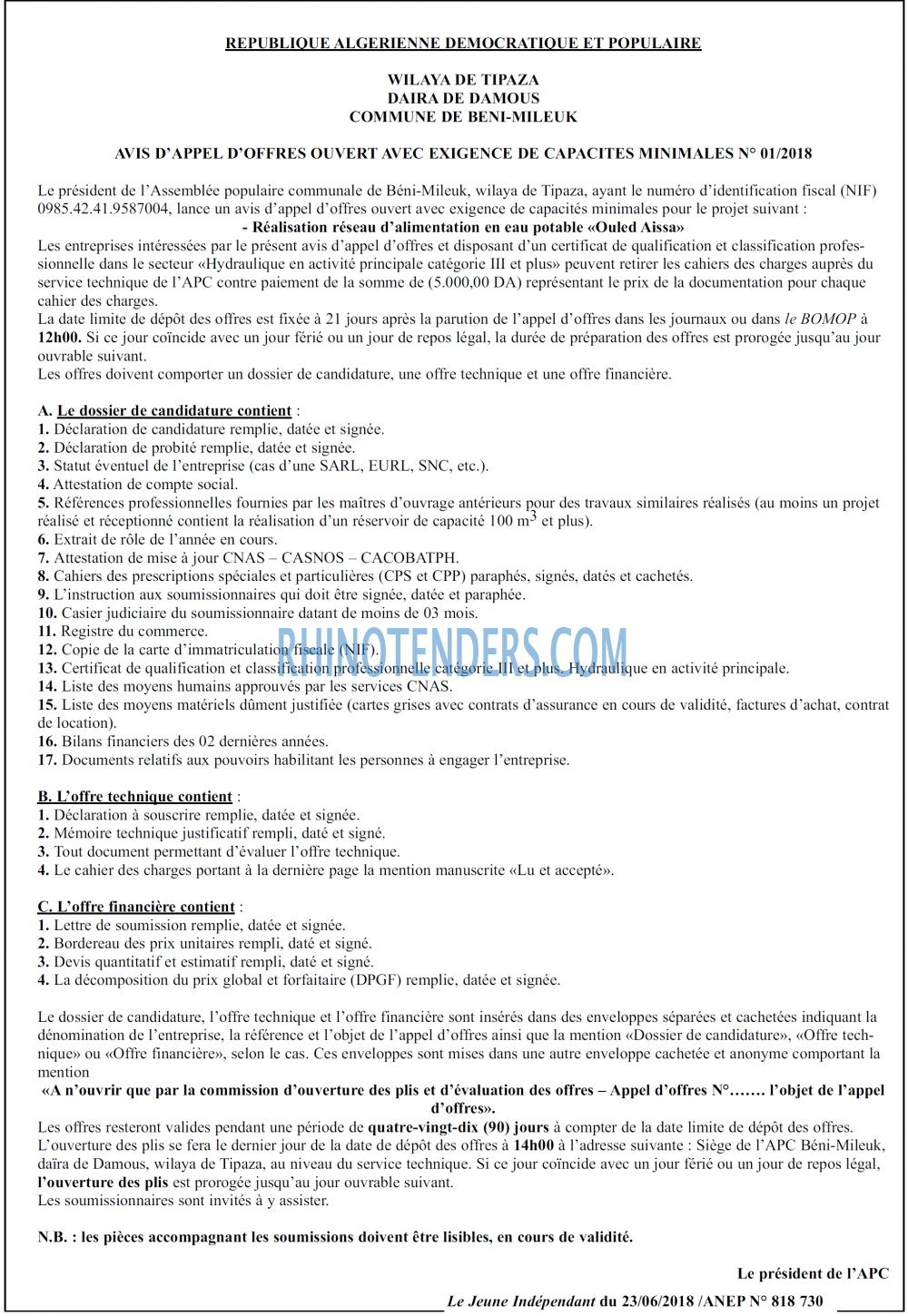 Jeune Independant