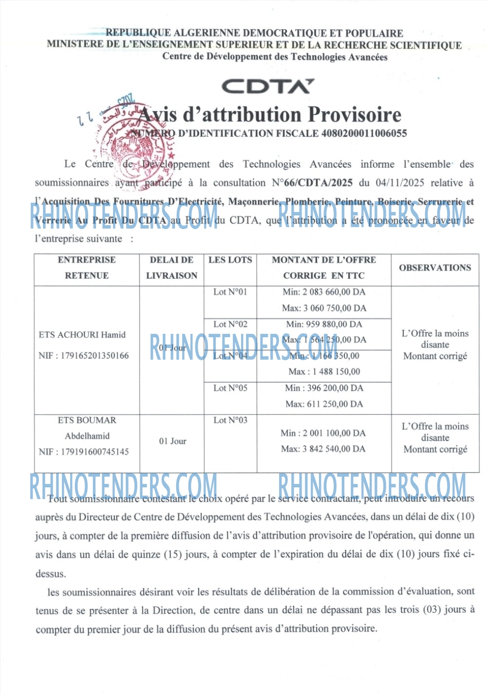 Rhinotenders