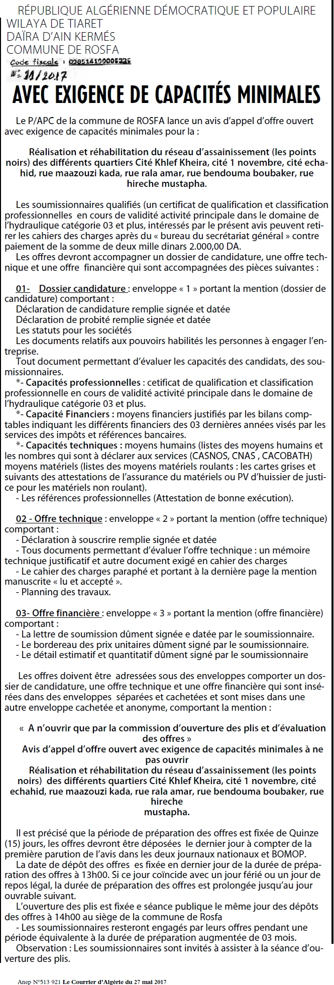 Le Courrier d'Algerie