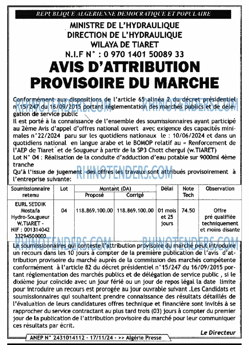 ALGERIE PRESSE