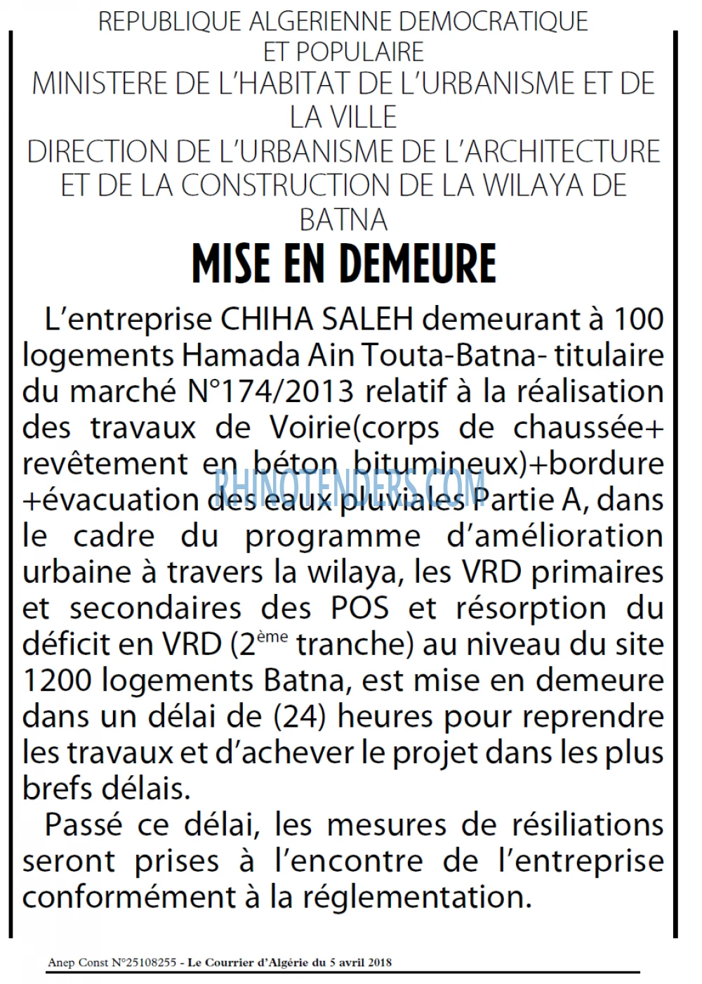 Le Courrier d'Algerie