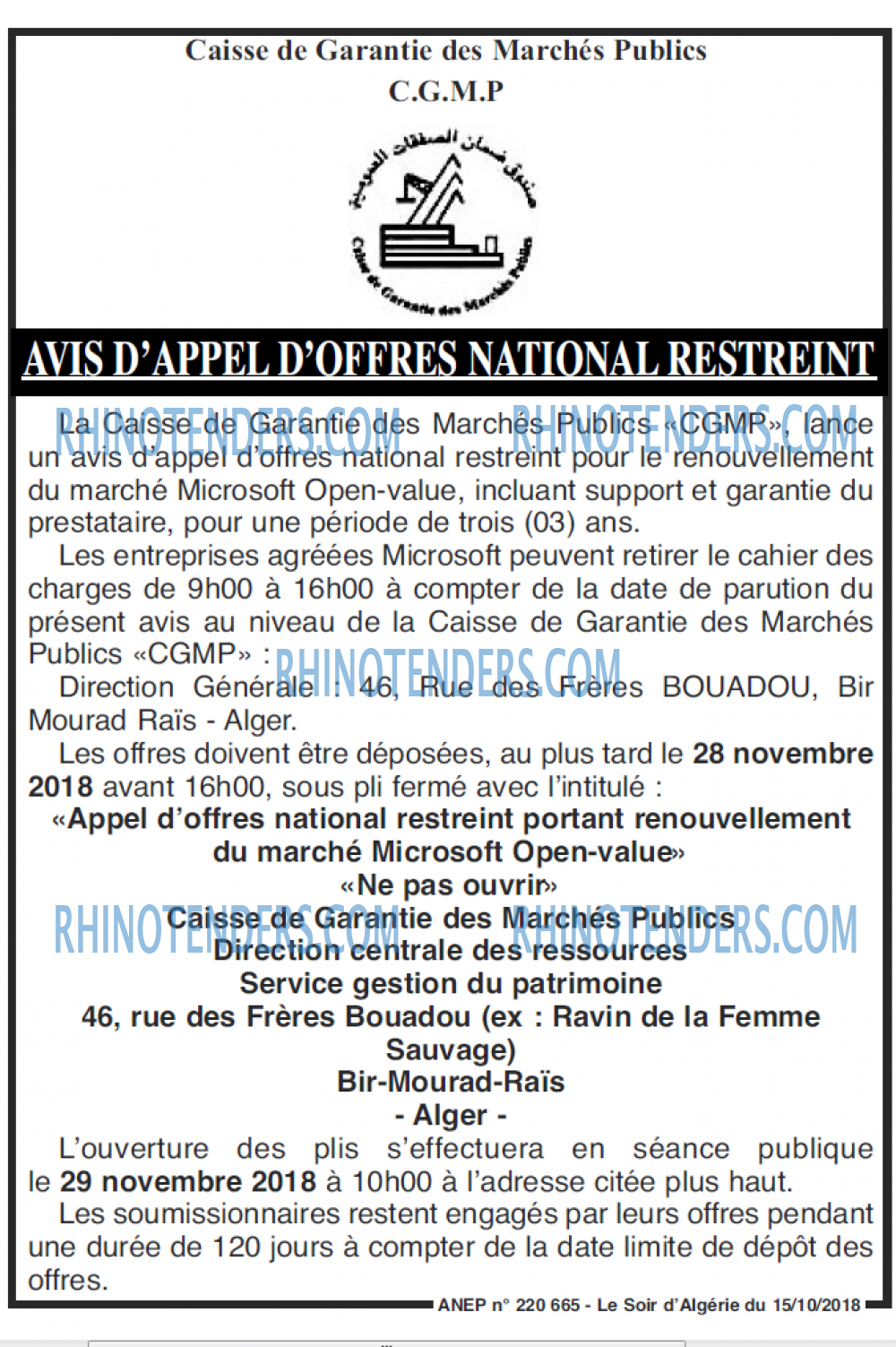 LE SOIR D'ALGERIE