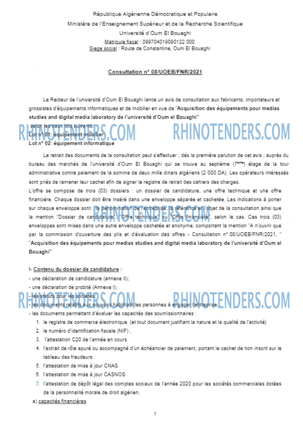 Rhinotenders
