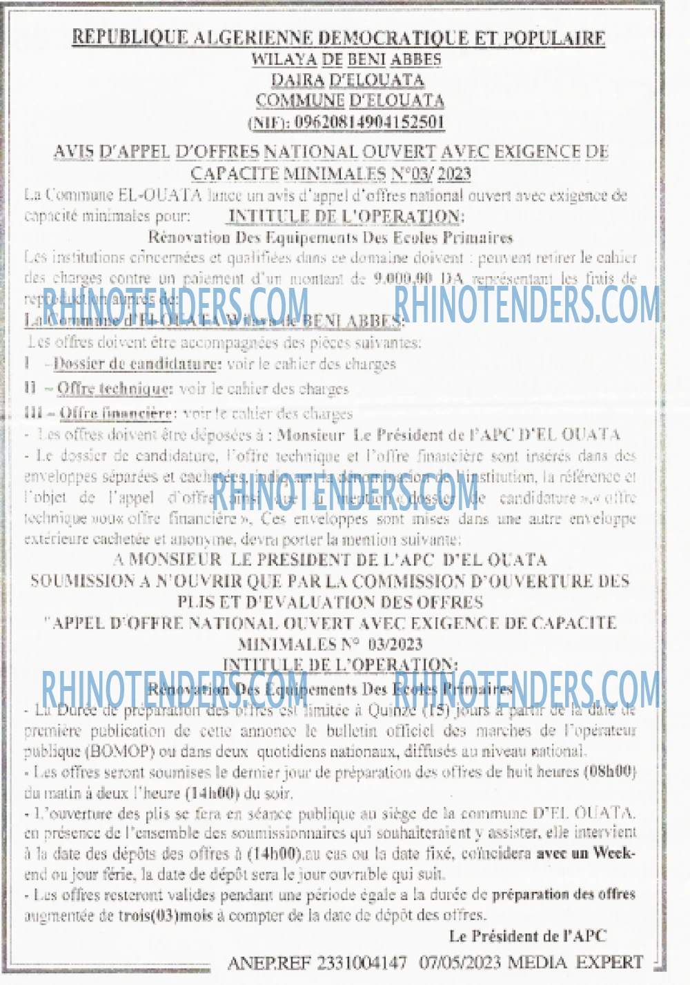Rhinotenders