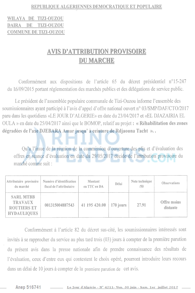 Le Jour d'Algérie
