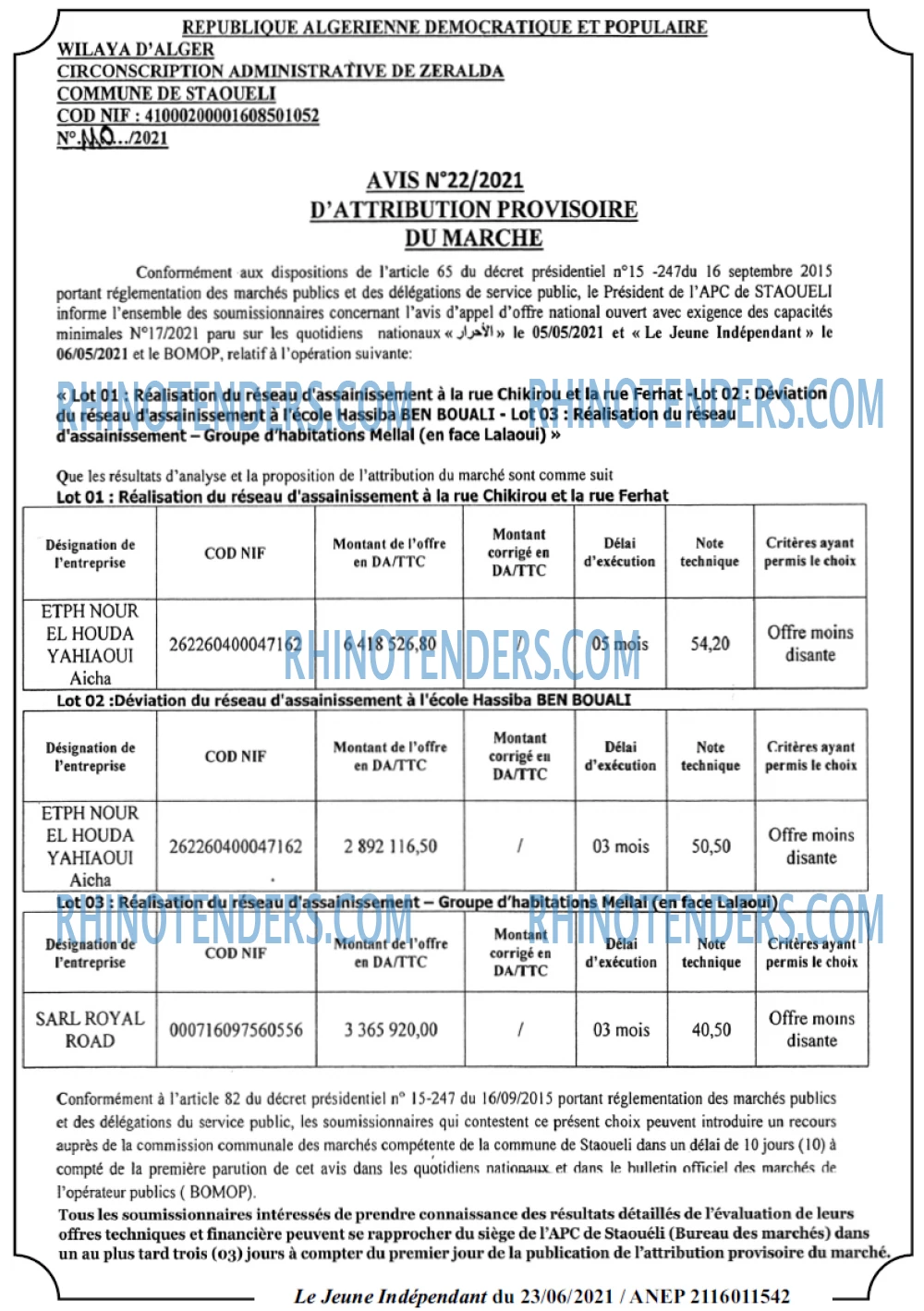 Jeune Independant