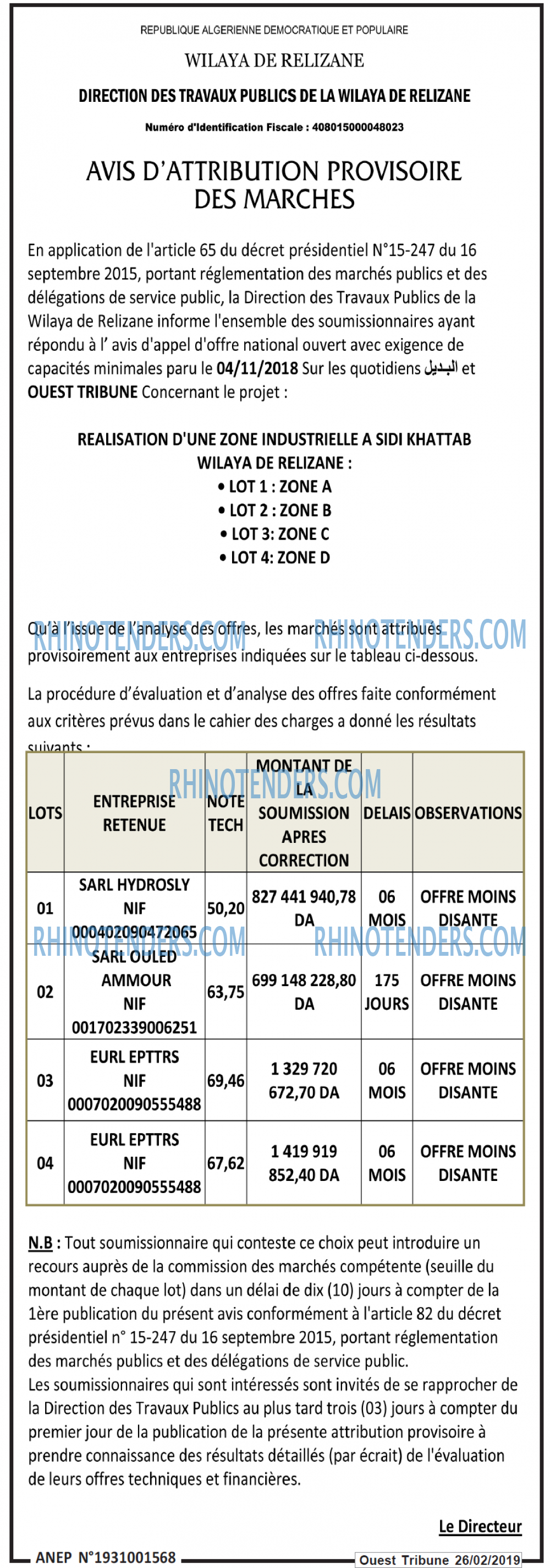 ouest TRIBUNE