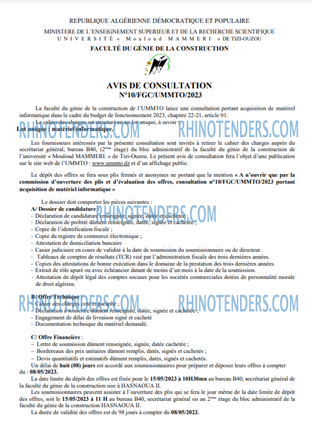 Rhinotenders