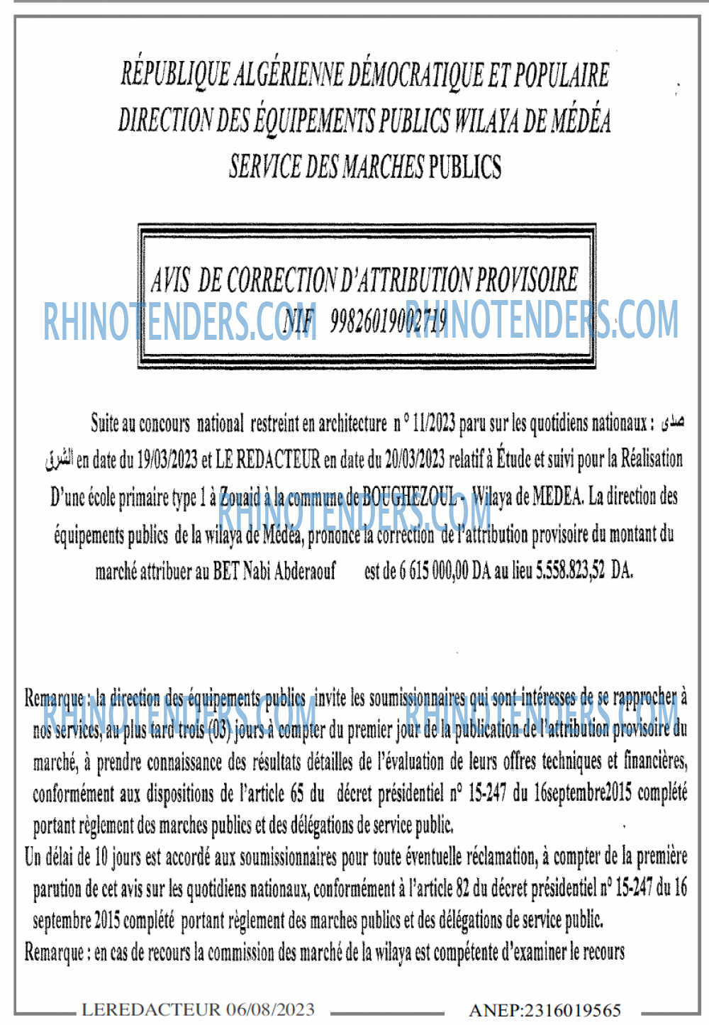 LE REDACTEUR