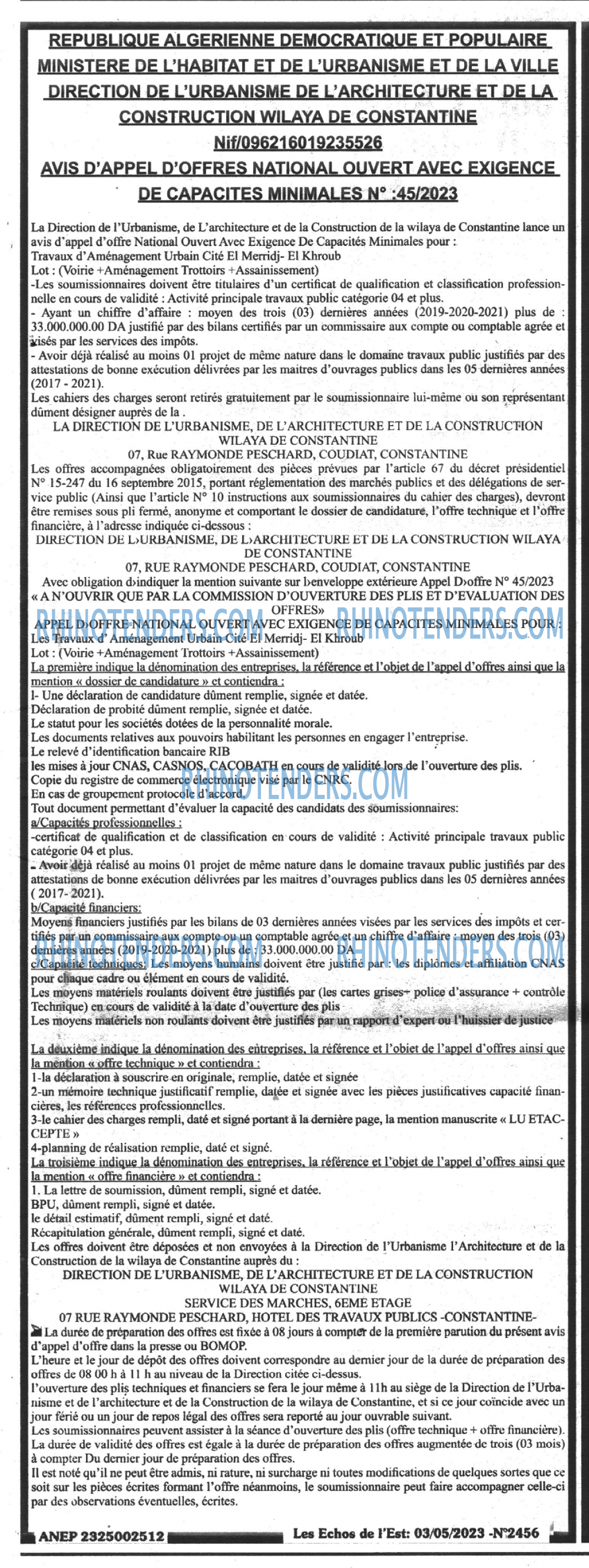 L'ECHO D'ALGERIE