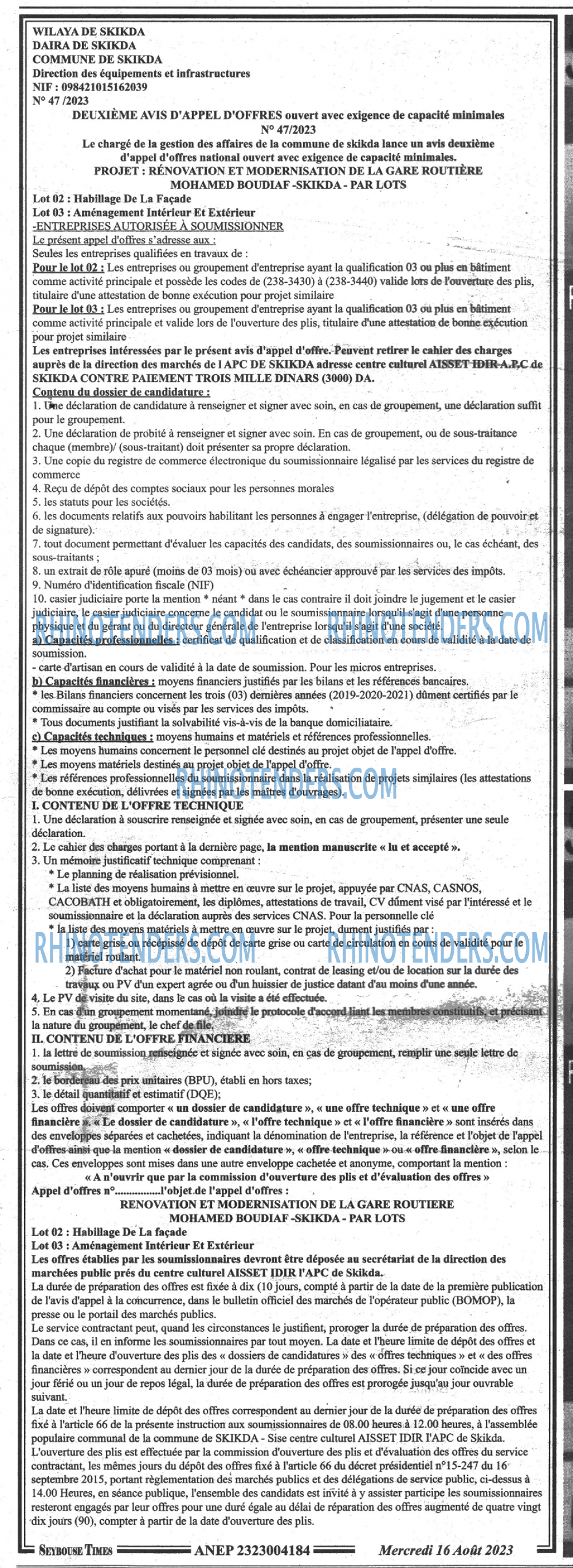 SEYBOUSSE TIMES