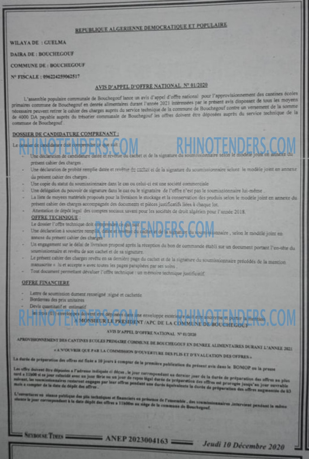SEYBOUSSE TIMES