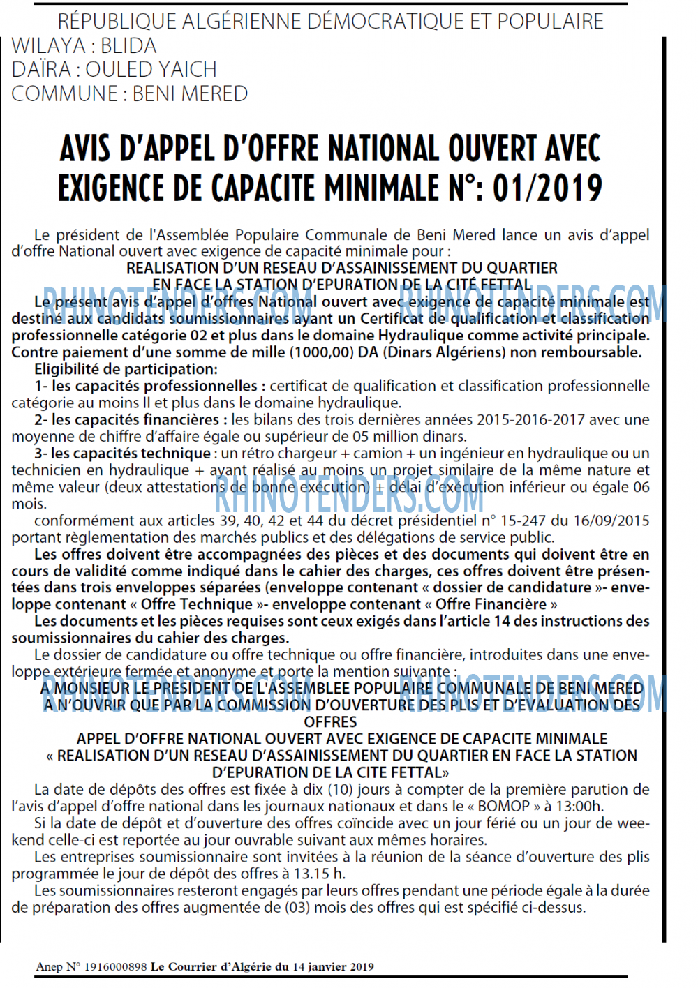 Le Courrier d'Algerie