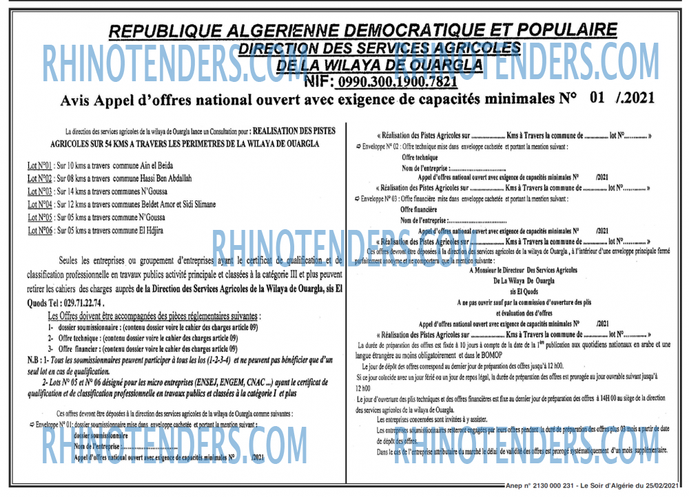 LE SOIR D'ALGERIE