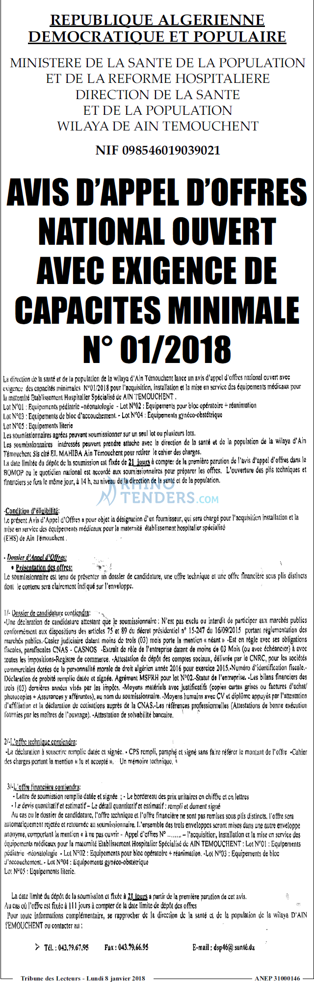 TRIBUNE DES LECTEURS
